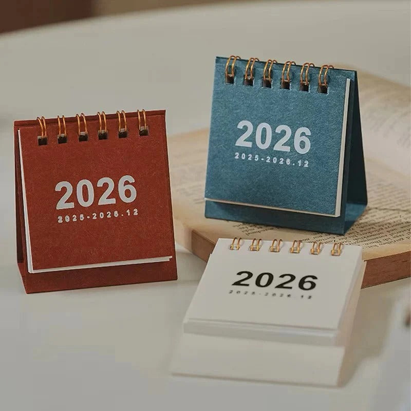 Calendario da tavolo 2026 con layout di pianificazione quotidiana