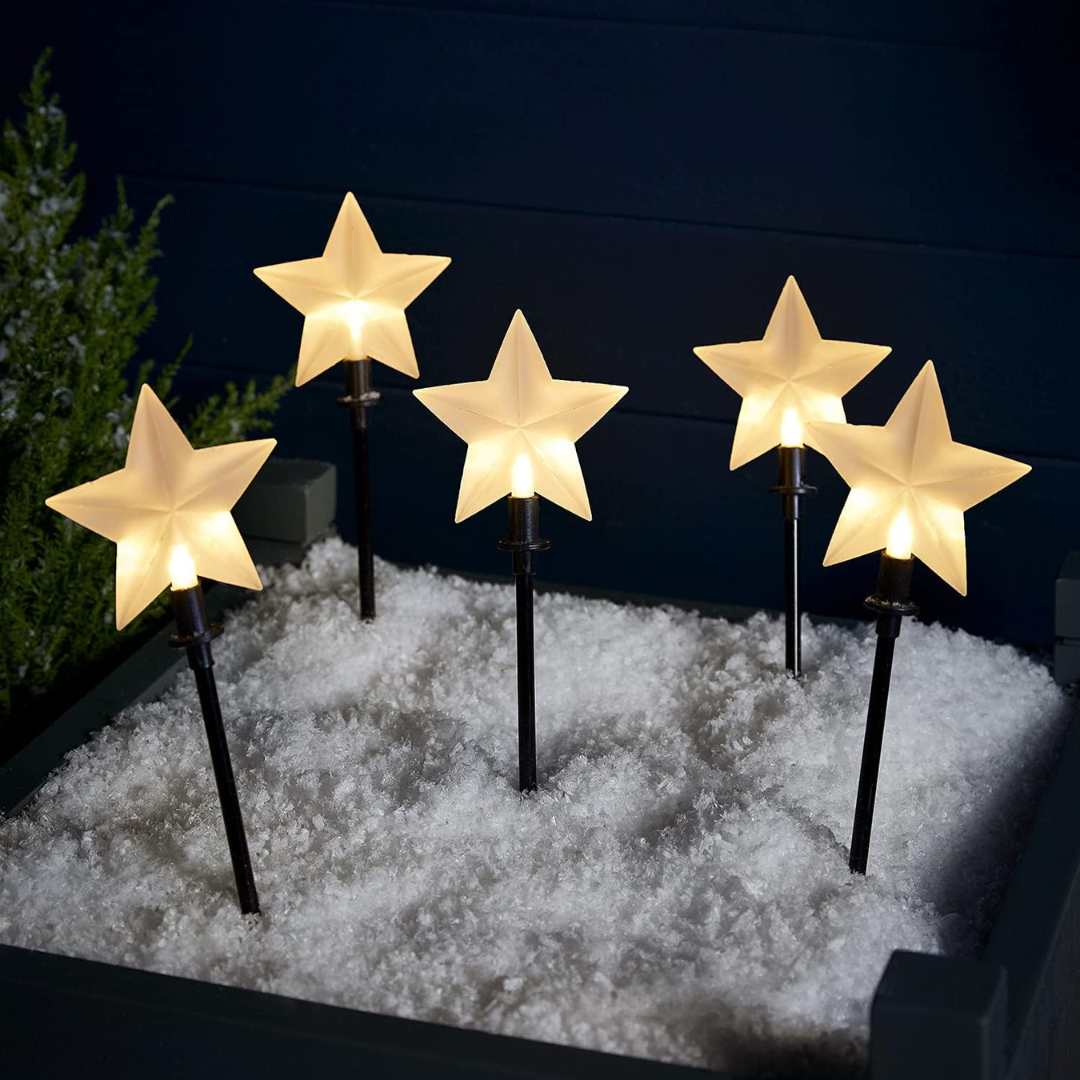 Luci stellate per giardino – Decorazioni natalizie LED per esterni con timer