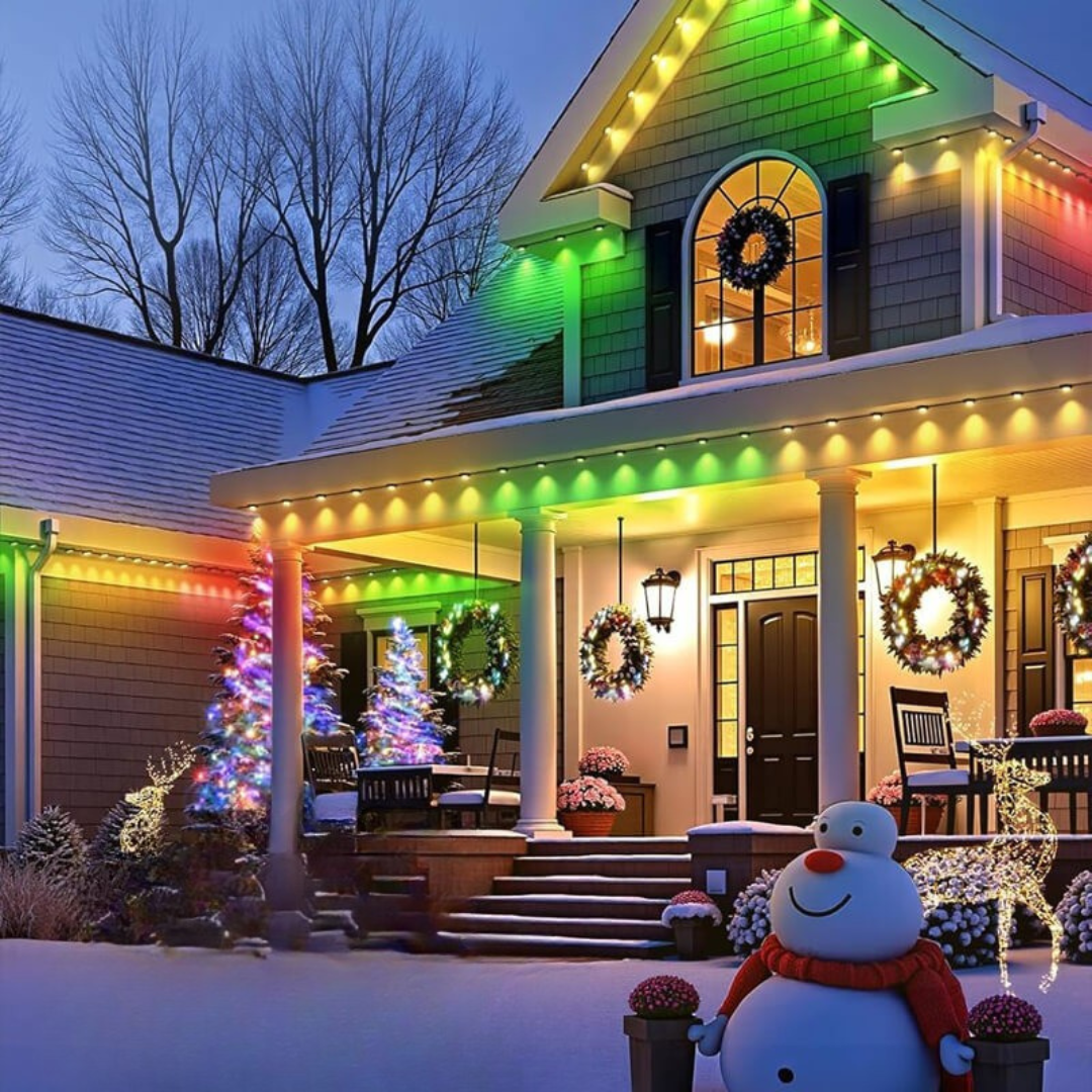 Luci natalizie LED intelligenti per esterni RGB – WiFi impermeabili