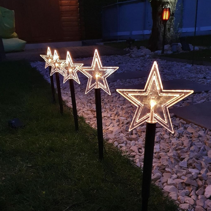 Luci stellate per giardino – Decorazioni natalizie LED per esterni con timer
