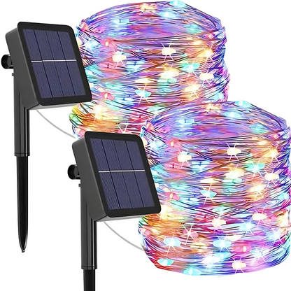 Luci LED solari a filo per fate – Decorazioni natalizie da esterno impermeabili