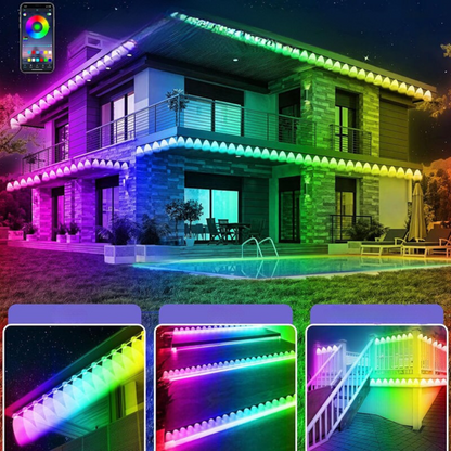 Luci natalizie LED intelligenti per esterni RGB – WiFi impermeabili