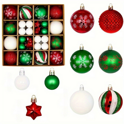Palline di Natale in plastica infrangibili – Set di eleganti decorazioni per l'albero