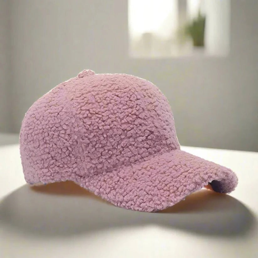 Cappellino regolabile in tessuto teddy per l'autunno e l'inverno, stile casual