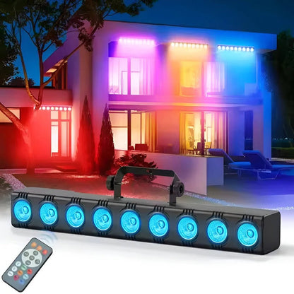 Barra LED wash RGBW da 36 W, uplight DMX da palco per DJ con telecomando per feste