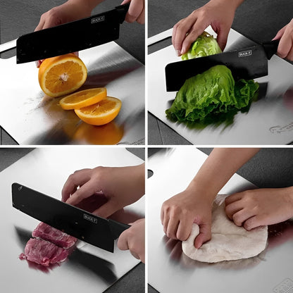 Tagliere da cucina in acciaio inossidabile per carne, verdure e frutta