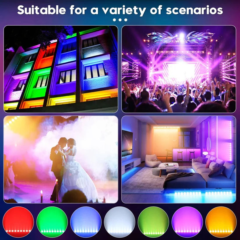 Barra LED wash RGBW da 36 W, uplight DMX da palco per DJ con telecomando per feste