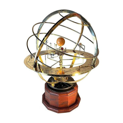 Replica Meccanica Artigianale del Sistema Solare in Ottone (5 Pianeti)