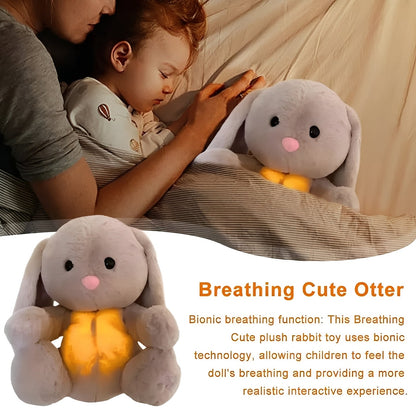 Coniglio di peluche con movimento respiratorio