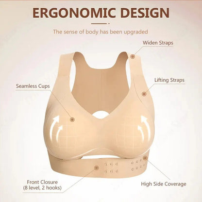 Reggiseno sportivo senza fili a copertura totale con sostegno posturale e design traspirante per lo yoga