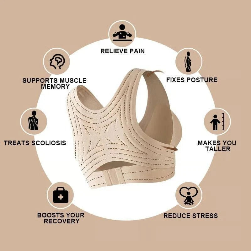 Reggiseno sportivo senza fili a copertura totale con sostegno posturale e design traspirante per lo yoga