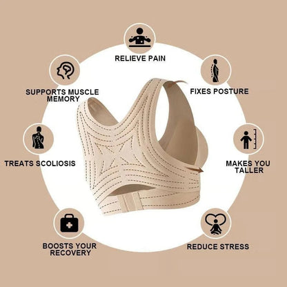 Reggiseno sportivo senza fili a copertura totale con sostegno posturale e design traspirante per lo yoga