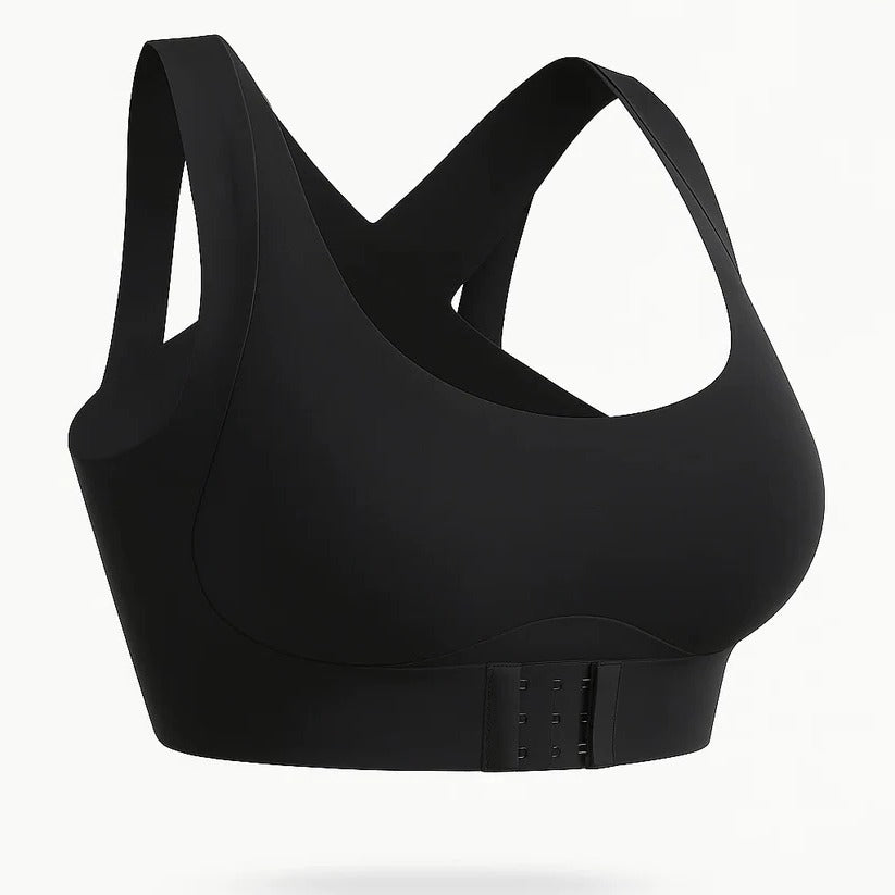 Reggiseno sportivo senza fili a copertura totale con sostegno posturale e design traspirante per lo yoga