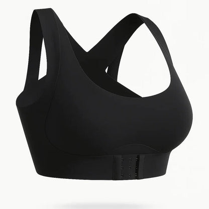 Reggiseno sportivo senza fili a copertura totale con sostegno posturale e design traspirante per lo yoga