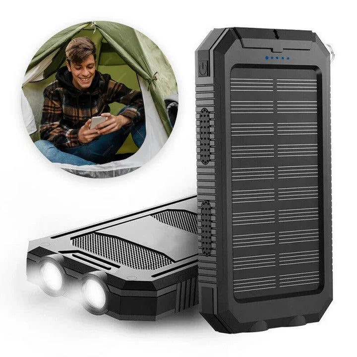 Caricabatterie solare per power bank con design impermeabile