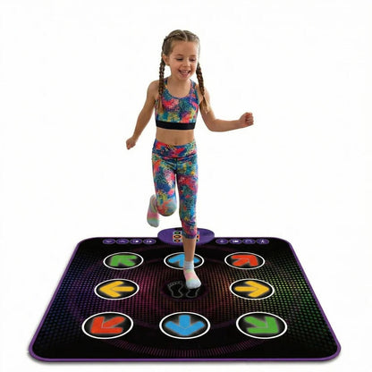 Tappetino da ballo Bluetooth con luci LED e pad di gioco musicale elettronico per bambini
