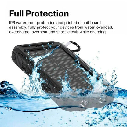 Caricabatterie solare per power bank con design impermeabile