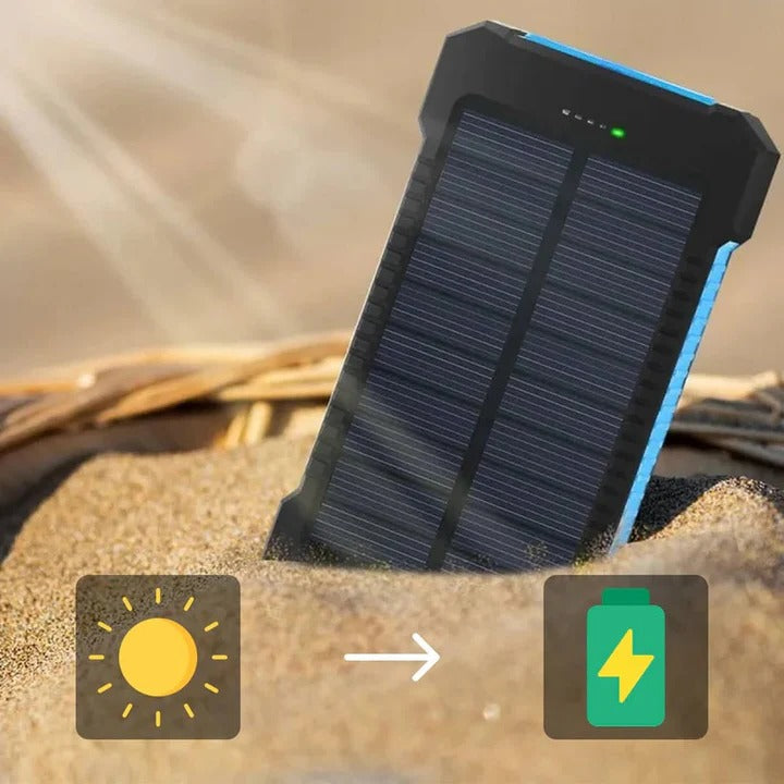Caricabatterie solare per power bank con design impermeabile