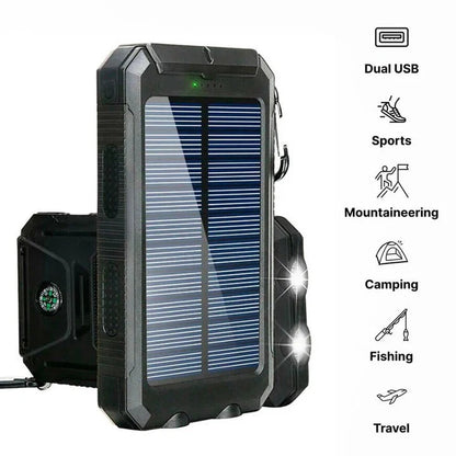 Caricabatterie solare per power bank con design impermeabile