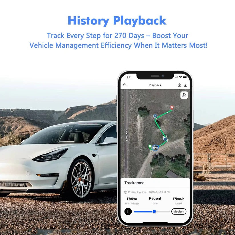 Dispositivo di localizzazione GPS wireless per veicoli con SIM IoT, geocerca e avvisi
