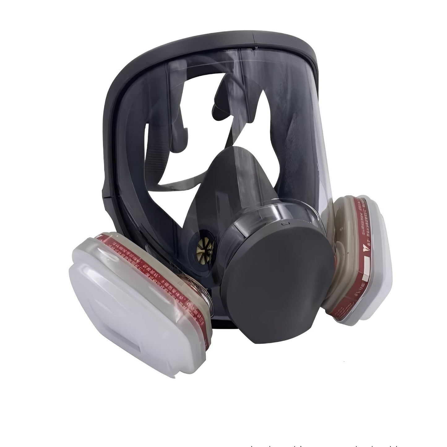 Maschera respiratoria facciale completa con lente antinebbia e guarnizione in silicone