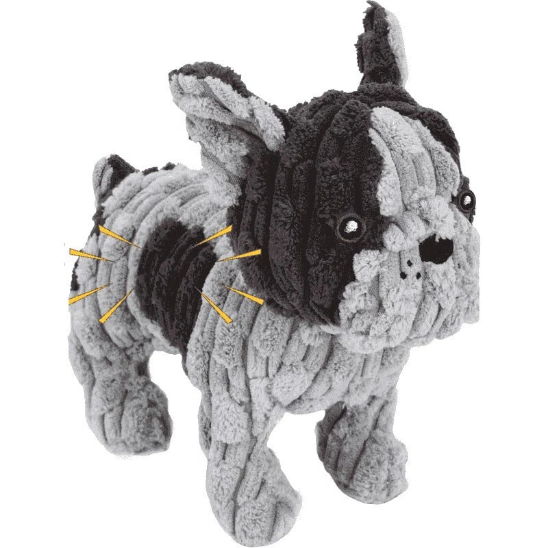 Giocattolo in peluche per cani con effetto scricchiolio e masticabile