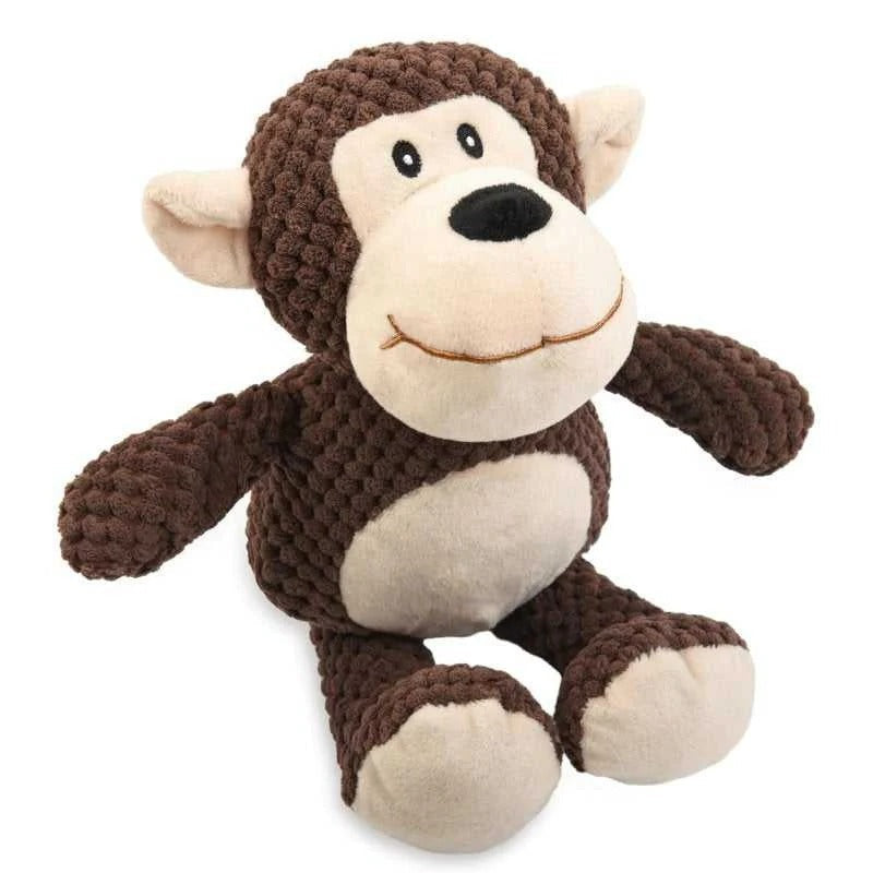 Giocattolo in peluche per cani con effetto scricchiolio e masticabile
