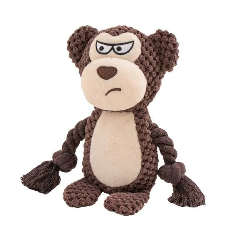 Giocattolo in peluche per cani con effetto scricchiolio e masticabile