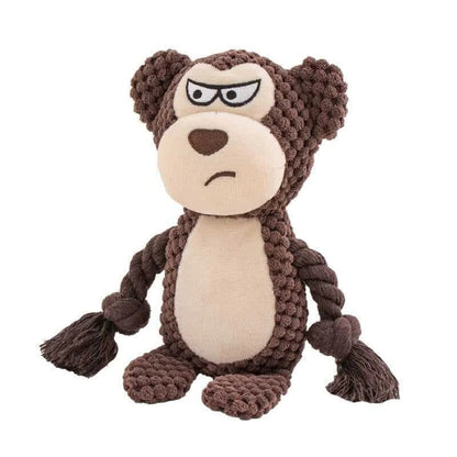 Giocattolo in peluche per cani con effetto scricchiolio e masticabile