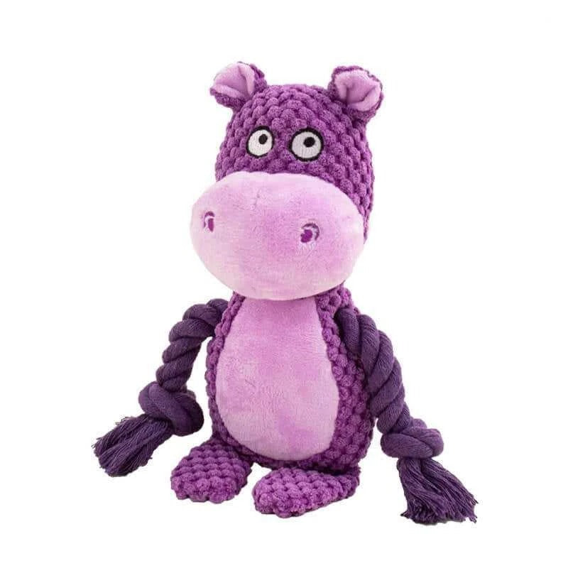 Giocattolo in peluche per cani con effetto scricchiolio e masticabile