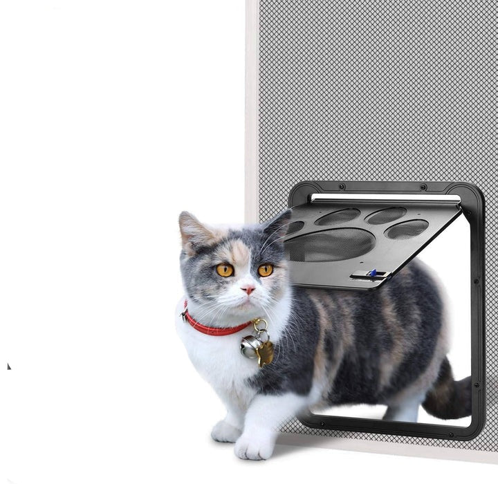 Inserto per porta con zanzariera per animali domestici con sportello in rete per cani e gatti