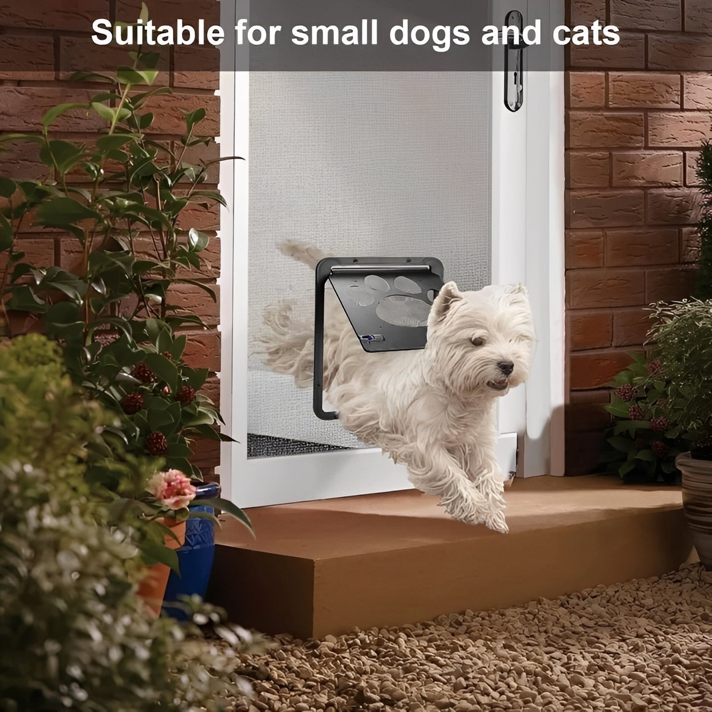Inserto per porta con zanzariera per animali domestici con sportello in rete per cani e gatti