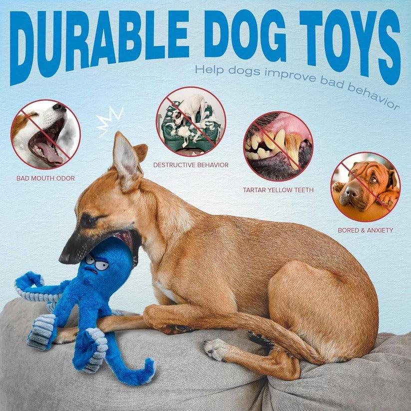 Giocattolo in peluche per cani con effetto scricchiolio e masticabile