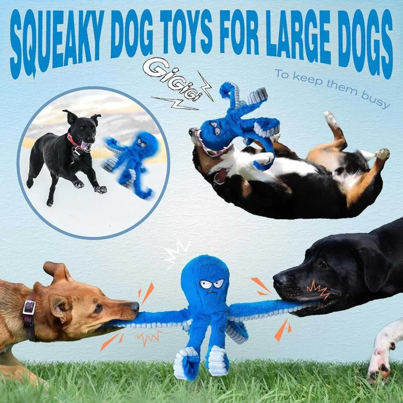 Giocattolo in peluche per cani con effetto scricchiolio e masticabile
