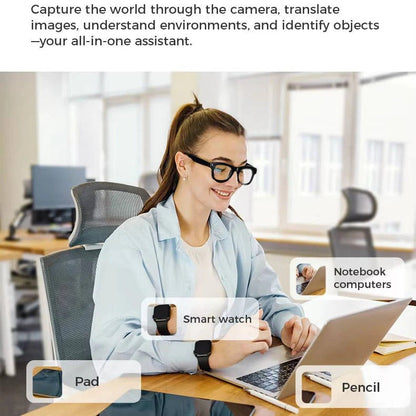 Occhiali intelligenti con videocamera integrata e audio Bluetooth