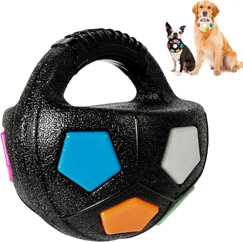 Giocattolo per cani in gomma a forma di pallone da football, con design a bottiglia, per masticatori pesanti