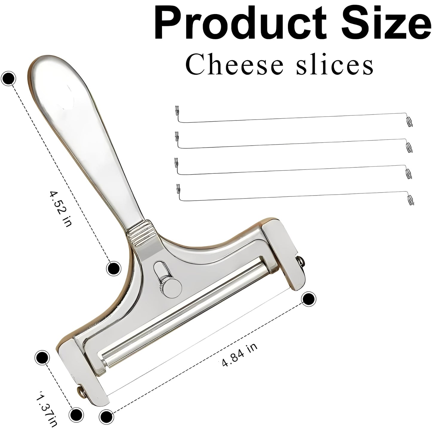 Set di utensili in acciaio inossidabile per burro e formaggio