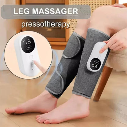 Massaggiatore per gambe a compressione d'aria senza fili con riscaldamento e telecomando