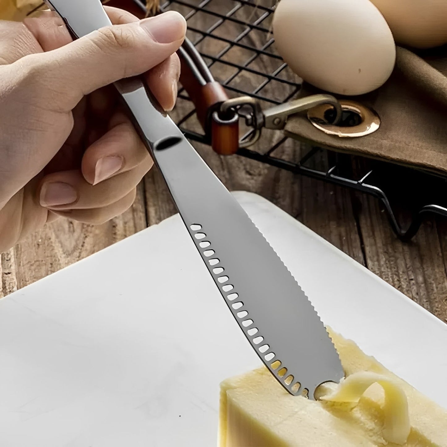 Set di utensili in acciaio inossidabile per burro e formaggio