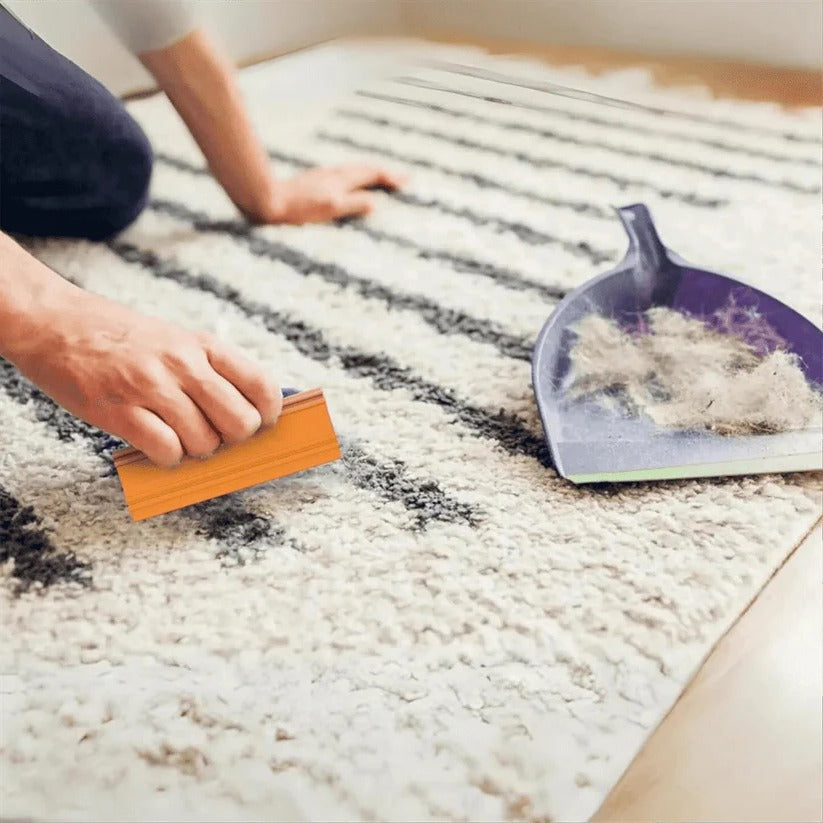 Strumento per la rimozione dei peli di animali domestici dai tessuti per auto e mobili