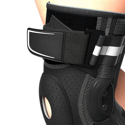 Manicotto compressivo per ginocchio con stabilizzatori laterali, per corsa e pallacanestro