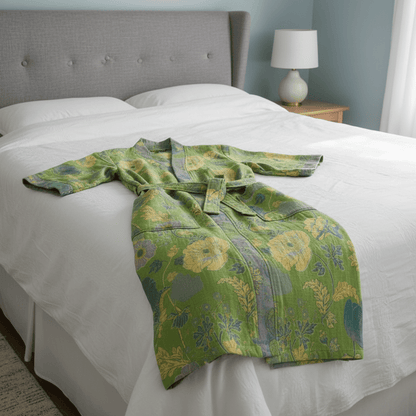KIMOGINKO – Accappatoio kimono reversibile realizzato in cotone biologico per un comfort traspirante