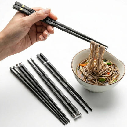 Set da 5 paia di bacchette riutilizzabili con impugnatura antiscivolo