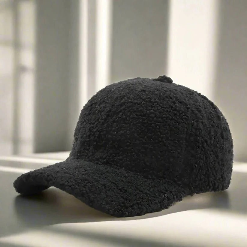 Cappellino regolabile in tessuto teddy per l'autunno e l'inverno, stile casual