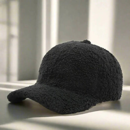 Cappellino regolabile in tessuto teddy per l'autunno e l'inverno, stile casual