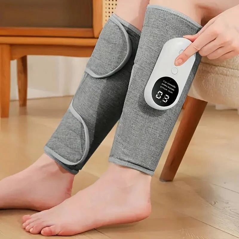 Massaggiatore per gambe a compressione d'aria senza fili con riscaldamento e telecomando