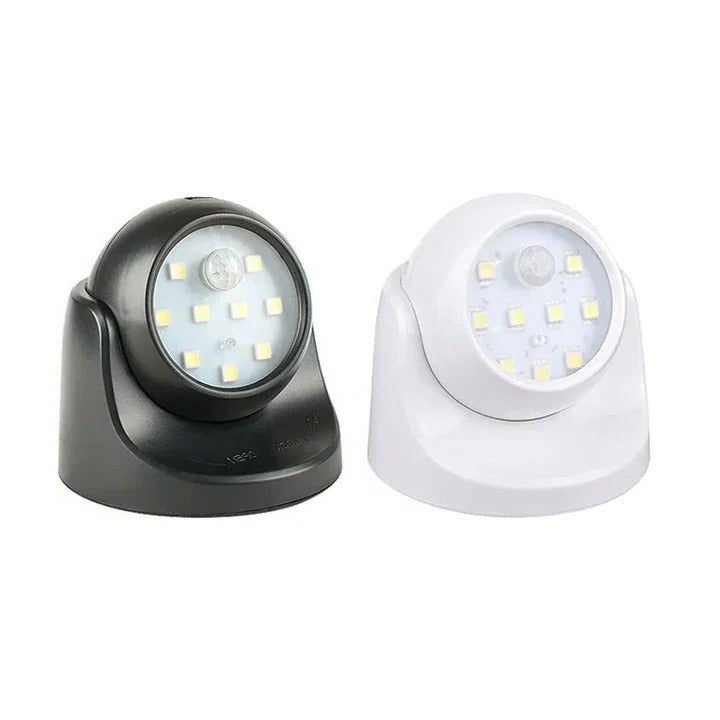 Spot LED con sensore di movimento e testa ruotabile di 360 gradi