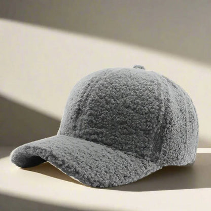 Cappellino regolabile in tessuto teddy per l'autunno e l'inverno, stile casual
