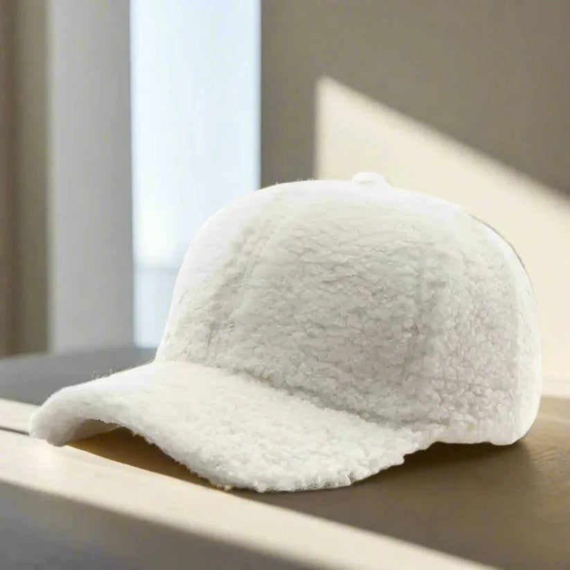 Cappellino regolabile in tessuto teddy per l'autunno e l'inverno, stile casual
