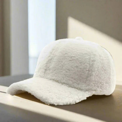 Cappellino regolabile in tessuto teddy per l'autunno e l'inverno, stile casual